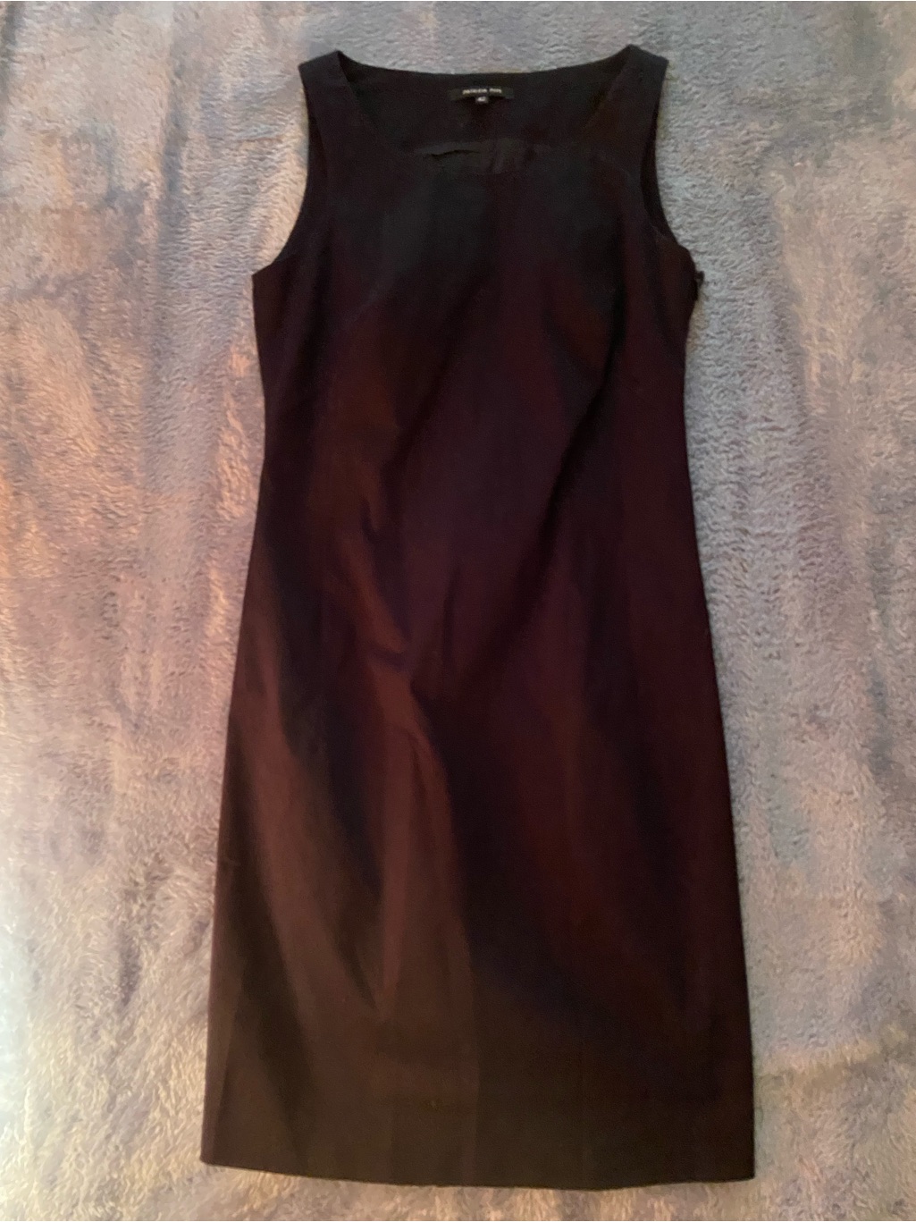 Patrizia Pepe Black Sleeveless Square-Neck Mini Shift Dress